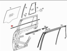 MB GLK X204 Fenster hinten links die Dichtschiene A2047354365 NEUES ECHTES