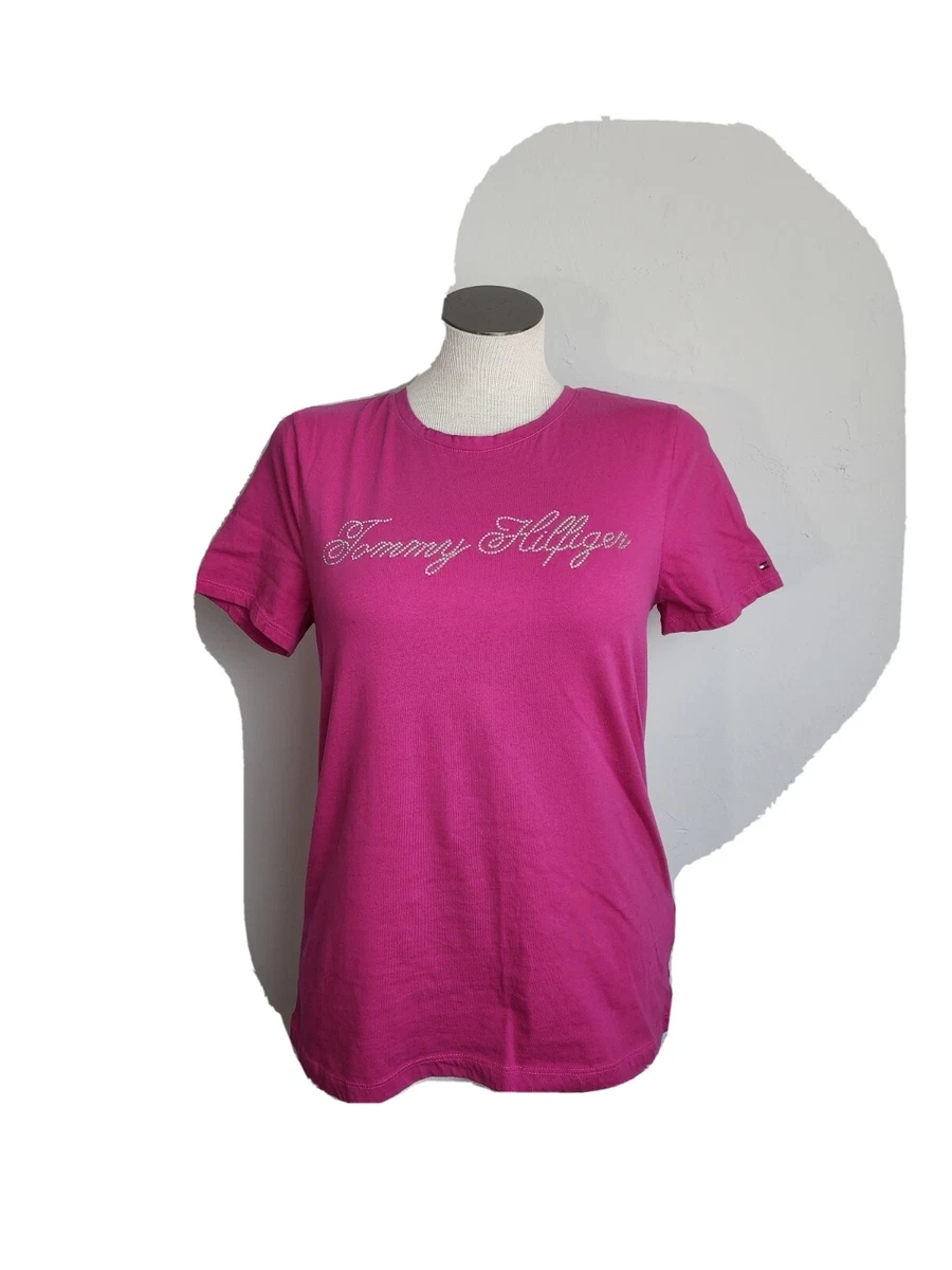 Maglietta rosa tommy hilfiger sale