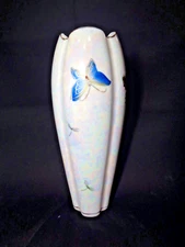 Rare Vintage Lipper & Mann Butterfly Vase | Gold Trim, Bone China, Made in Japan