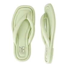 No Boundaries Women's Size 8 Mint Puffy Thong Flip Flop Sandals Memory Foam New