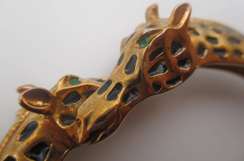 Жираф манжеты браслет зеленый глаза меди цвет магнит застежки 0081 - Изображение 4 из 4