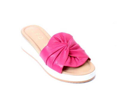 PHIL GATIÈR by REPO 83115f Hot Pink Leather Slides Platform