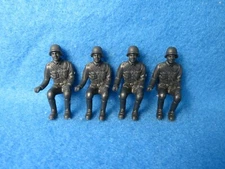 Marx/CTS WWII seated German infantry dark gray X 4