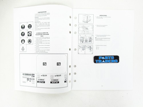 NOS Genuine Yamaha Dealer Factory Assembly Manual Grizzly 300 YFM30G 2013 - Foto 2 di 2