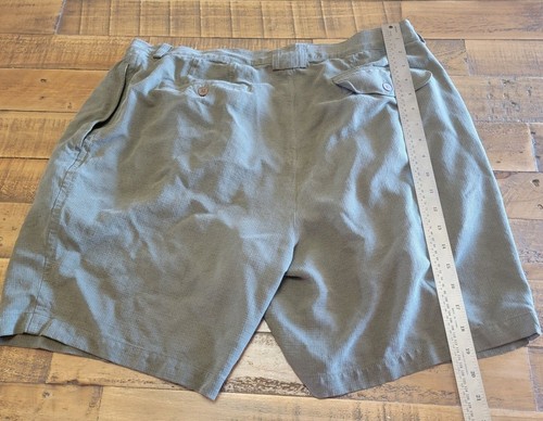 Tommy Bahama Shorts Size 38 Relax Mens Pleated 100% Silk Herringbone Moss Green - Picture 5 of 5