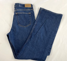 Women  s Eddie Bauer Classic Bootcut Dark Wash Denim Jeans Sz 8