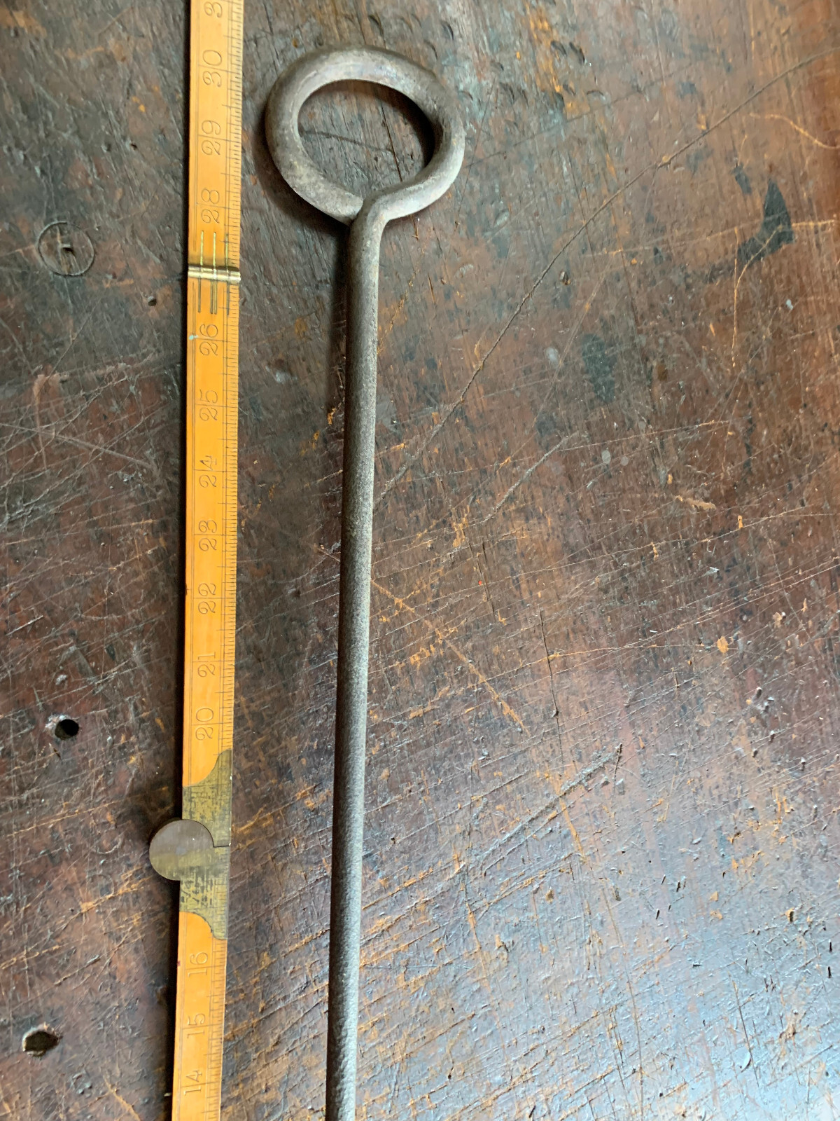 Antique Branding Iron (2) Hand Live Stock Branding Tool Made in