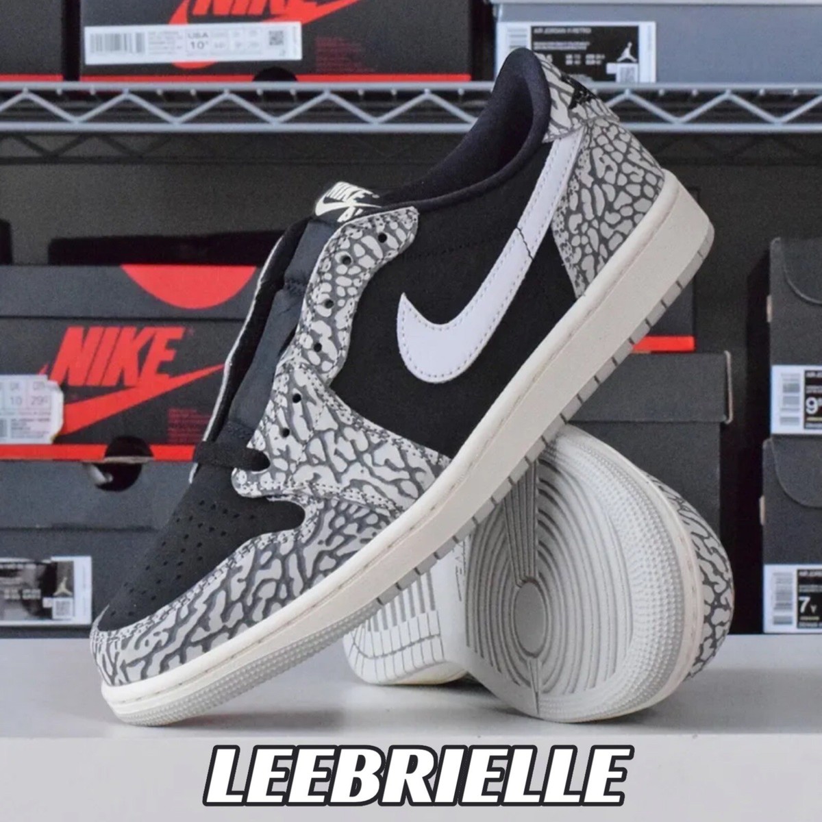 靴 NIKE AIR JORDAN 1 RETRO LOW OG Cement Nike Air Jordan 1 Retro Low OG Black Cement CZ0790-001 Mens