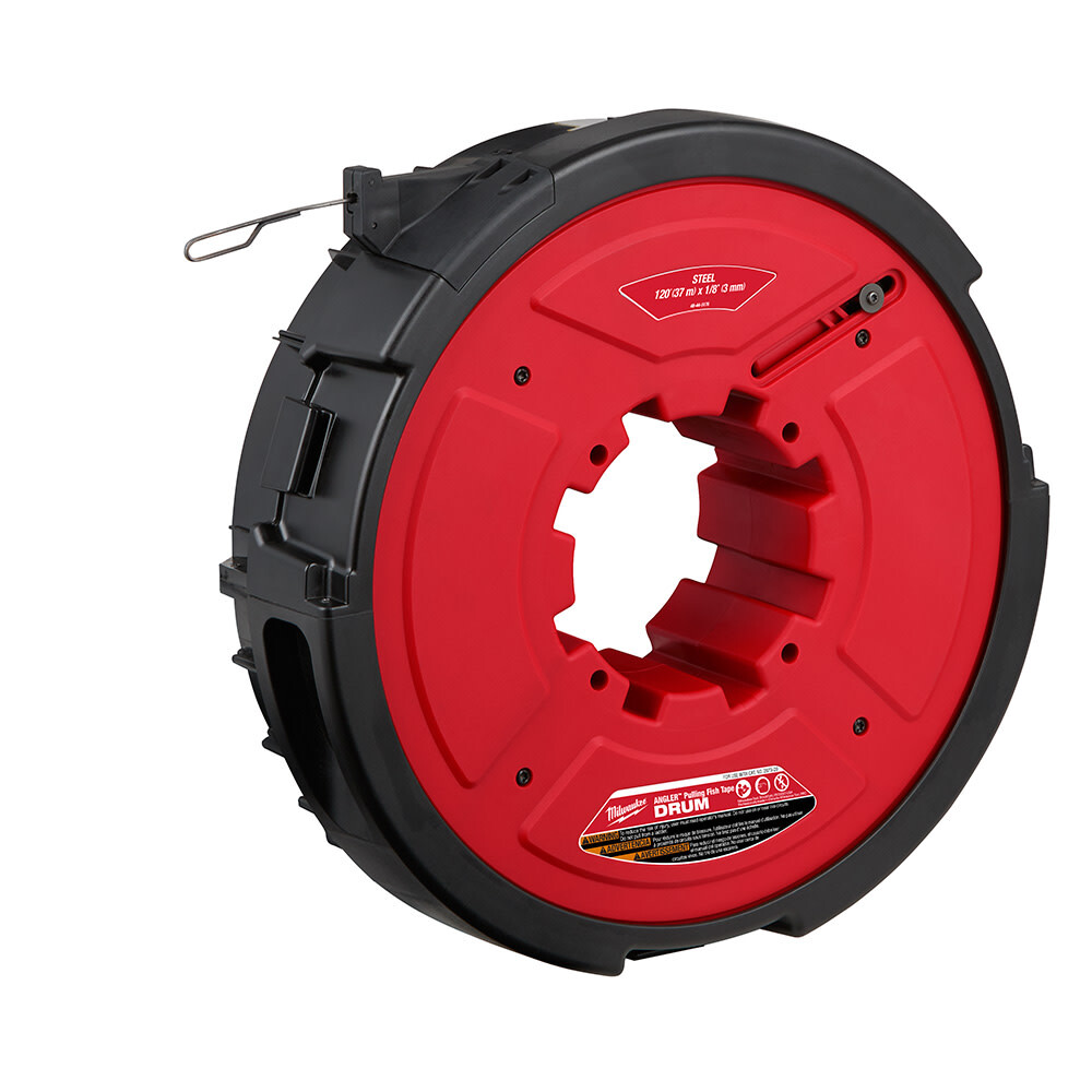 Milwaukee M18 Fuel Angler 120' X 1/8'' Steel Pulling Fish Tape Drum