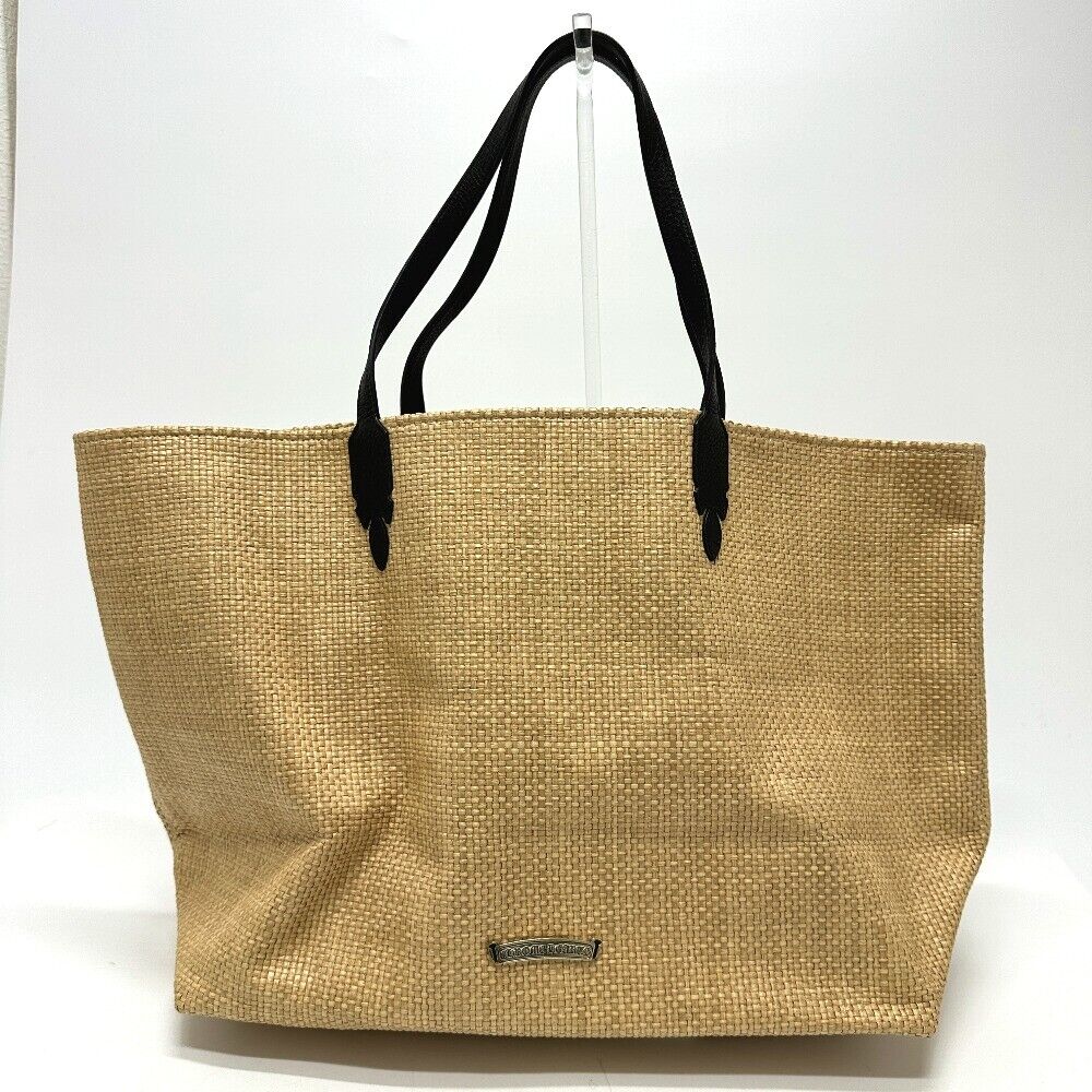 CHROME HEARTS CH cross LARGE BEACHES BAG Tote Bag straw CHROME HEARTS CH cross LARGE BEACHES BAG Tote Bag straw