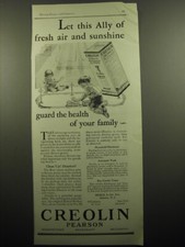 Anuncio desinfectante Merck & Co. Creolin Pearson 1928 - Deja que este aliado del aire fresco