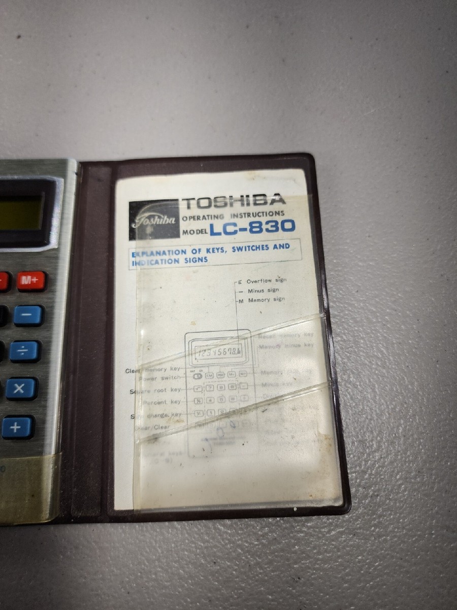 Toshiba LC830 calculatrice vintage