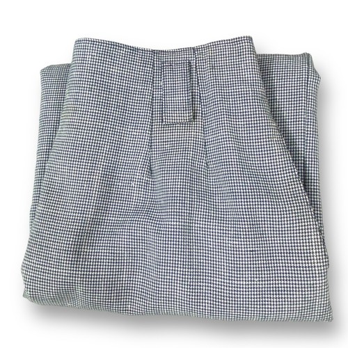 VTG 90s Houndstooth Skirt Womens 10 Grey Wool Pencil Slit Belt Loop High Waist - Picture 10 of 11