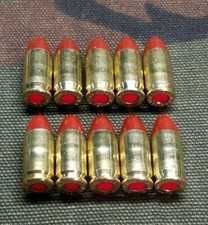 380 ACP SNAP CAPS SET OF 10 RED BRASS REAL WEIGHT  