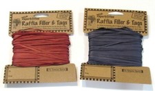 MPR's Paperbilities Raffia Filler Tags Craft Bow Ribbon Rope Navy Wine U Pic