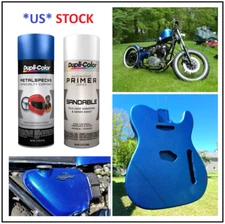 2PK Metal Specks Ocean Blue Metallic Flake Metal +Sandable Primer Spray Paint