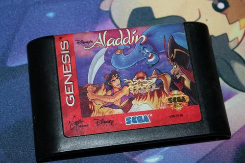 Disney's Aladdin (Sega Genesis, 1993) TESTED! FREE SHIPPING! AUTHENTIC!