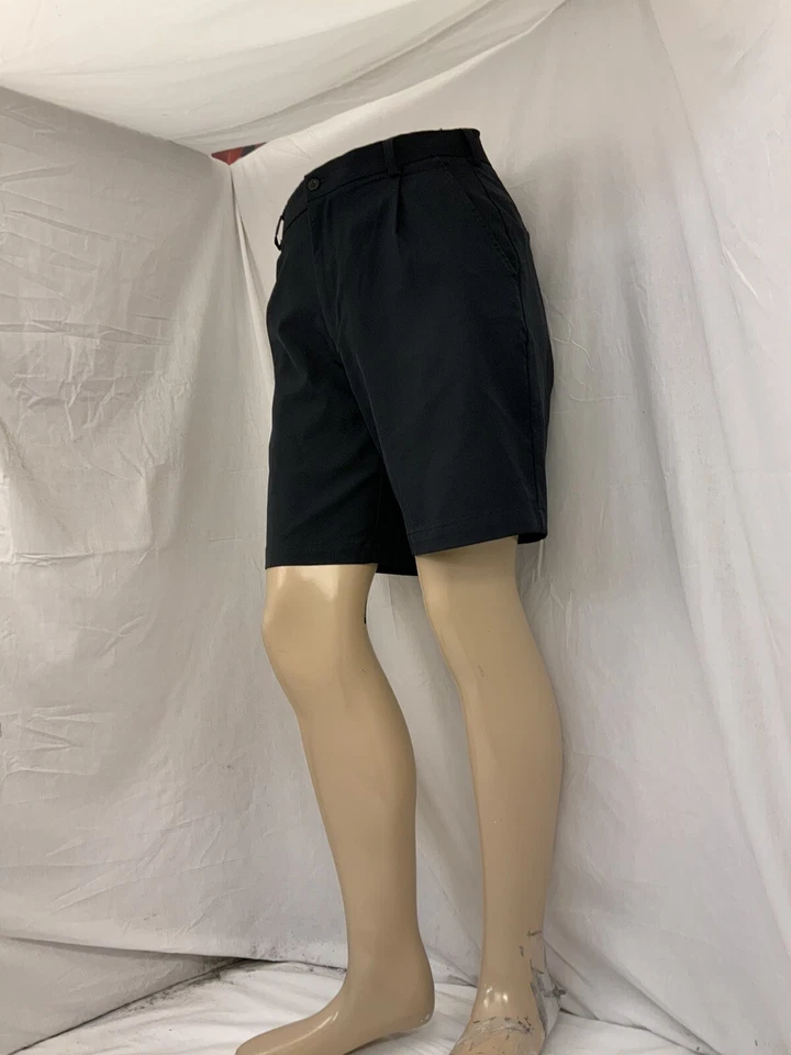 Pantalones Cortos de Golf Slazenger 32 Plisados Negros 100% Poli Hechos en Madagascar YGI N2-442 Foto 4 de 4