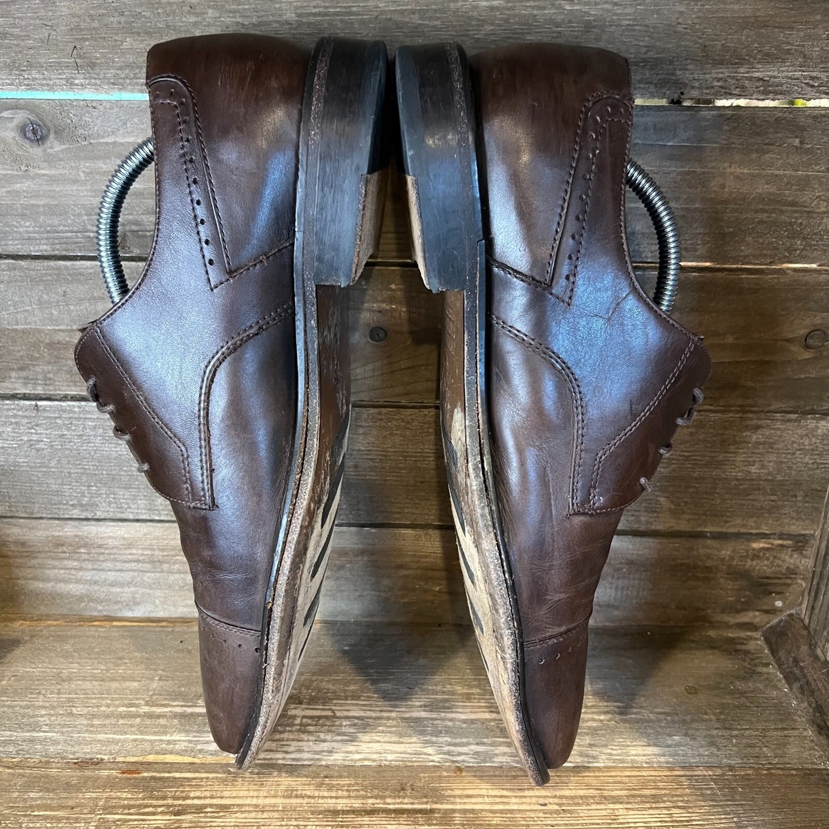 Mens Johnston & Murphy Brown Leather Cap Toe Brogue Dress  display picture 1