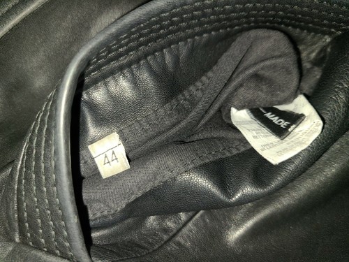GIMO'S ITALY LEATHER MEN'S BLACK SOFT LEATHER LONG JACKET 44 FITS LIKE MEDIUM - Picture 9 of 9