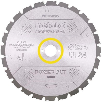 Metabo Kreissägeblatt PowerCutProfessional WZ Ø254x30 24 Zähne 5° negativ