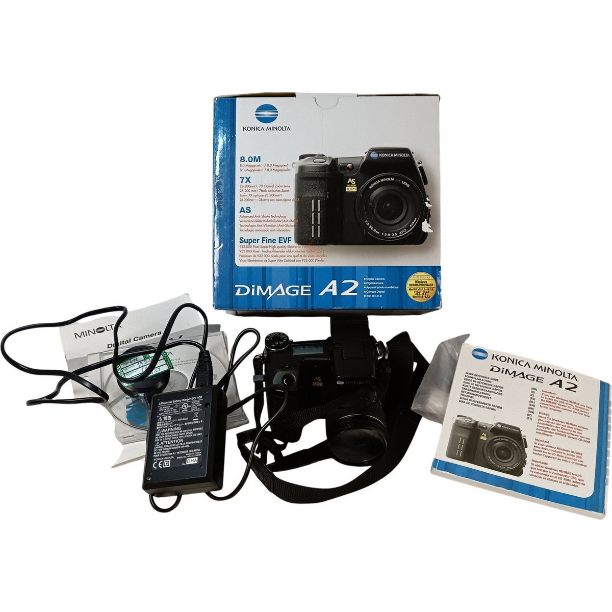 KONICA MINOLTA DiMAGE A2 デジタルカメラ 付属品あり Konica Minolta DiMAGE A2 Digital Camera 8.0MP 7x Optical Zoom