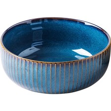 Salatschüssel Keramik 21cm Blau Suppenschale Mikrowelle Spülmaschinenfest