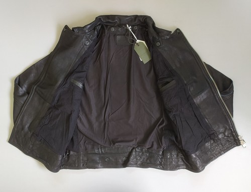 ALLSaints Woodley Leather Biker Jacket Free Worldwide Shipping FTP/9021 - Picture 4 of 12