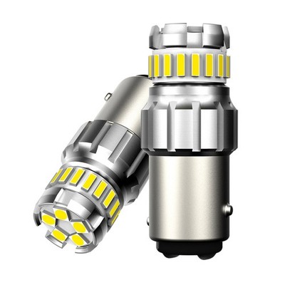 AUTOONE 1157 2057 LED Turn Brake Signal Reverse Parking Light Bulb White CANBUS