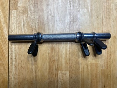 Adjustable Dumbbell Bar 1 inch Barbell with 3 Spring Collars Home Gym Fitness