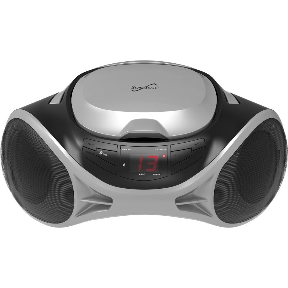 Supersonic Portable AM/FM Radio CD Player Boombox with Bluet