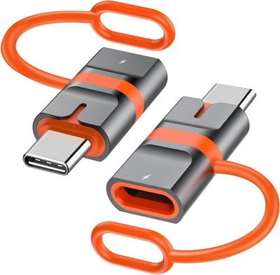 2er Lightning auf USB-C Adapter Metall kompatibel Schnellladen Daten