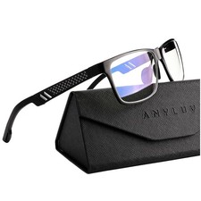 ANYLUV Blue Light Blocking Glasses Men Computer Gaming Glasses Lightweight Al-