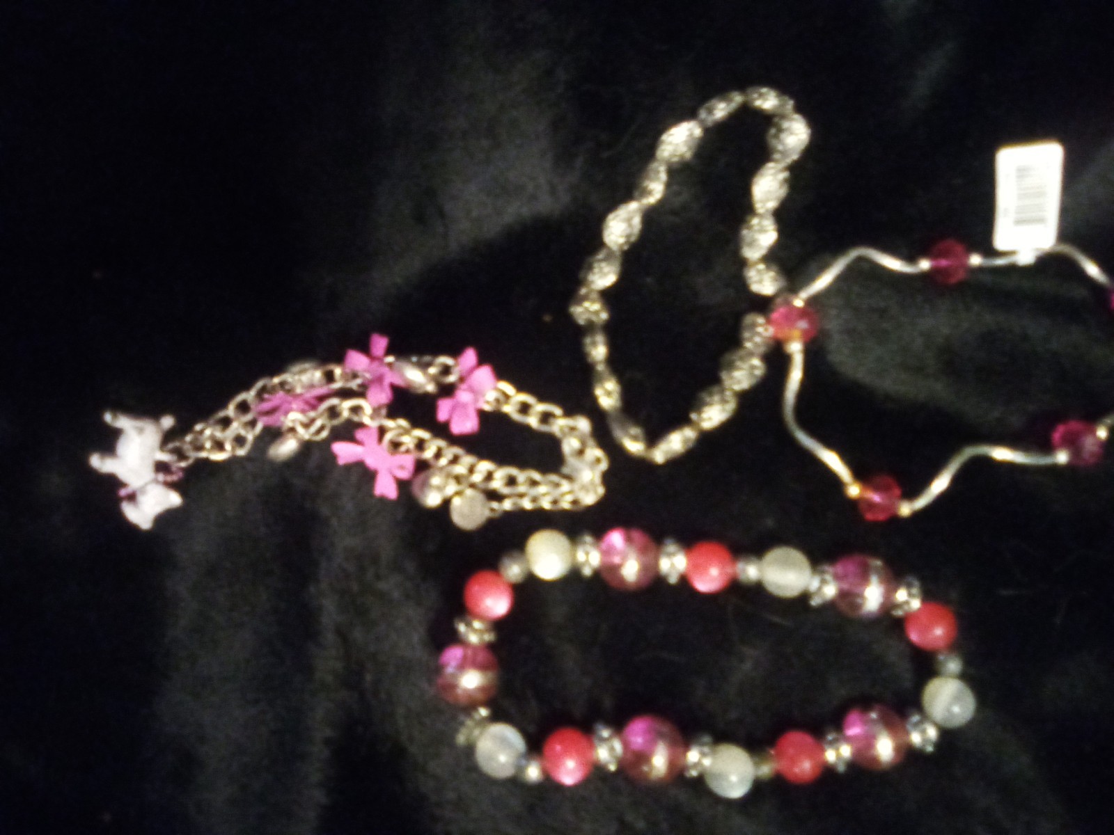 Multicolor Beaded Chain Charm Stackable Bracelet … - image 3