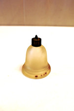 Ancien Mini Flacon de Parfum Vide Verre Givré Attar Vanity Forme Cloche c1920 "