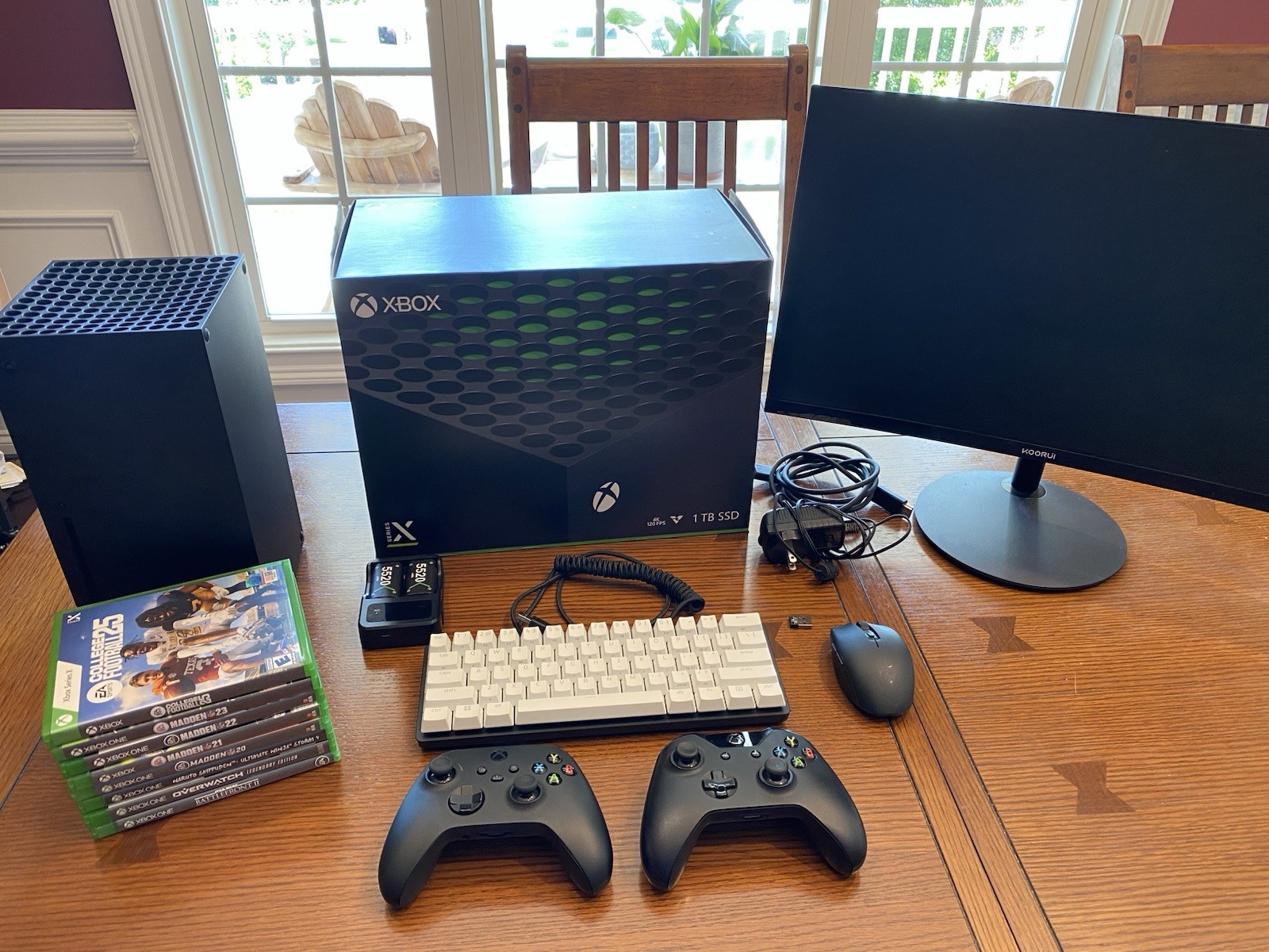 Xbox Series X Console Bundle w/ KOORUI Monitor, Razer Mouse, Controllers, Games-image