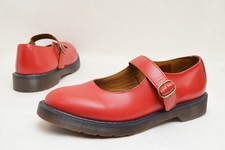 RARE 2011 Doc Martens Indica RED Leather Mary Jane Buckle Shoes - Sz 10 US 42 EU