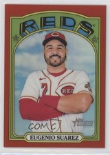 2021 Topps Heritage Chrome Red Refractor 85/372 Eugenio Suarez #404 0rf