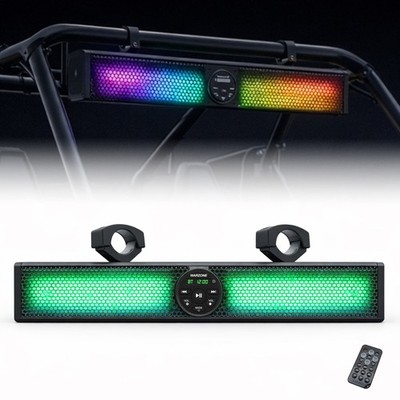 Warzone WZS25RGB 25'' RGB Bluetooth Soundbar 800W for UTV ATV Marine Audio