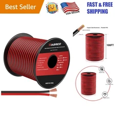 Versatile 12Gauge Flexible Wire - 100FT Red & Black for Low Voltage Applications