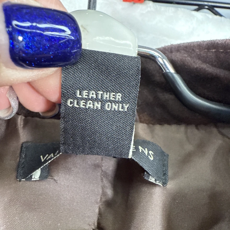 Chaqueta Valerie Stevens para mujer talla XL marrón claro gamuza 100 % cuero Foto 3 de 4