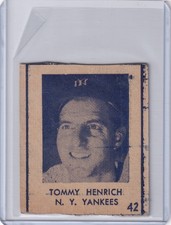 1948 R346 Blue Tint #42 Tommy Henrich - New York Yankees