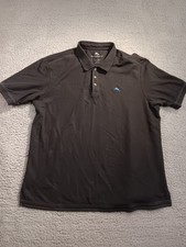 Tommy Bahama Supima Men's Short Sleeve Polo Shirt XL Gray Blue