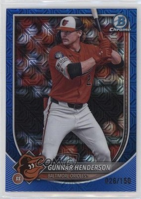 2025 Bowman Mega Box Chrome Blue Mojo Refractor 26/150 Gunnar Henderson #2 0m4r