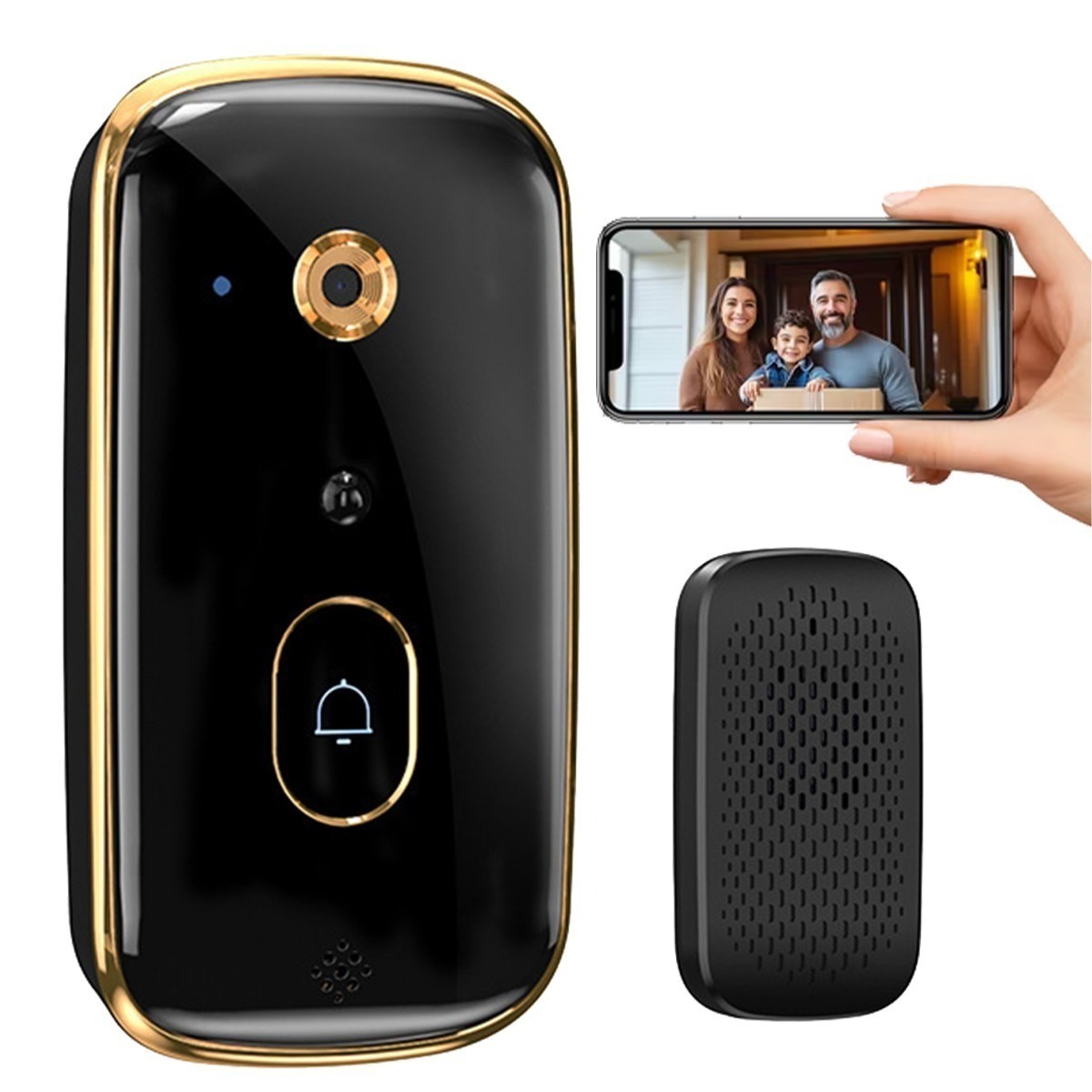 Smart Wireless WiFi Video Doorbell Phone Door Ring Intercom 
