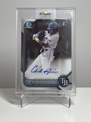 2022 Topps Bowman Chrome Chandler Simpson #CDA-CSN 1st Bowman On Card Auto Rays
