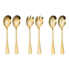 Salad Servers Stainless Steel Salad Serving Set Salad Spoon and Fork Set Kitc...