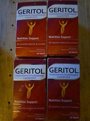  4 Lot Geritol Vitamins Multivitamin & Mineral Supplement 400 Ct Exp May 2027