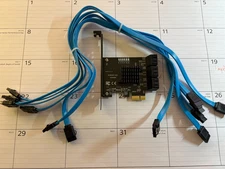 PCI Express 6Ports SATA III PCI-E Expansion Card w/SATA Cables