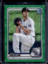 2020 Bowman Chrome Ryan Castellani Prospects Green Shimmer Refractor #/99